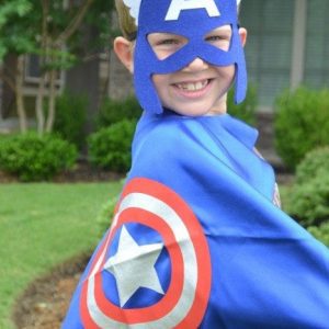 CAPTAIN AMERICA Avengers Costume Superhero Cape and Mask Set