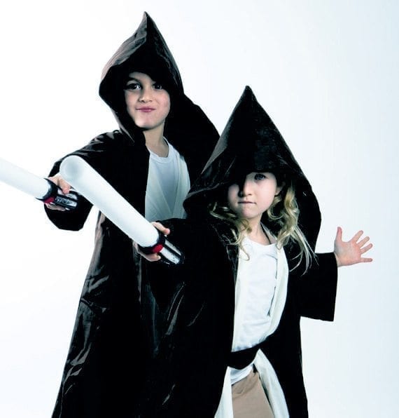 Jedi Robe Kids modelling in Black