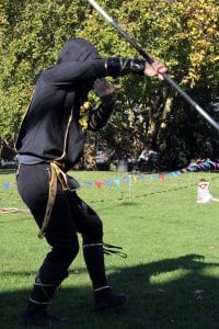 Ninja Warrior staff balancing act